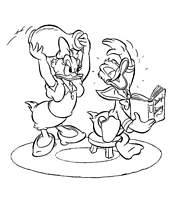 coloriage donald et daisy se disputent
